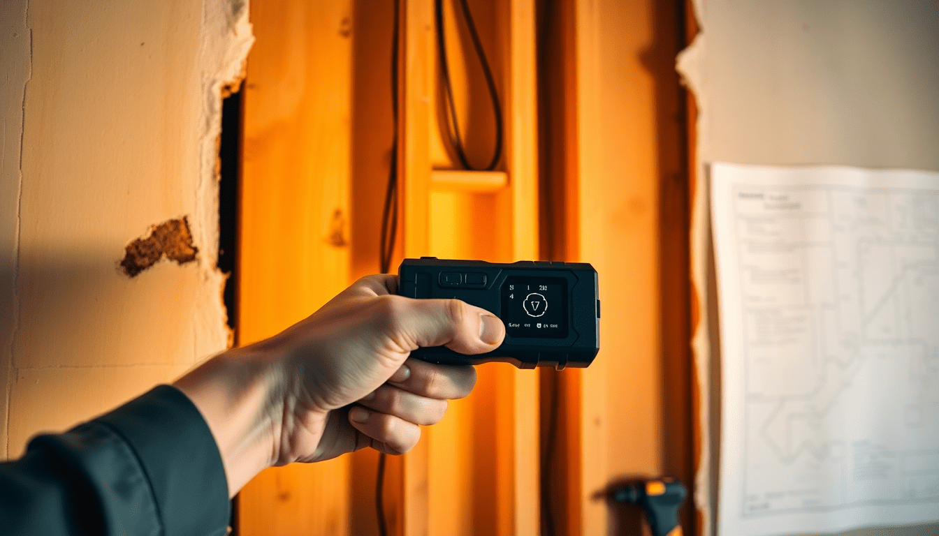 Mecurate Stud Finder Leitungssucher Wand Scanner Detektor Ortungsgerät - 5 in 1 elektronischer Stud mit LCD-Display und akustischem Alarm für Holz AC Live Wire Anzeige,Leitungsfinder Mecurate Stud Finder Leitungssucher Wand Scanner Detektor Ortungsgerät - 5 in 1 elektronischer Stud mit LCD-Display und akustischem Alarm für Holz AC Live Wire Anzeige,Leitungsfinder