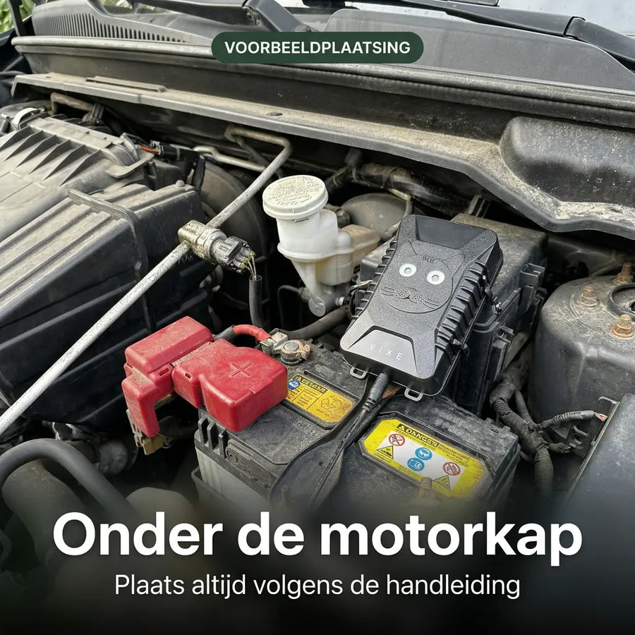 Vixe-unit geplaatst onder de motorkap