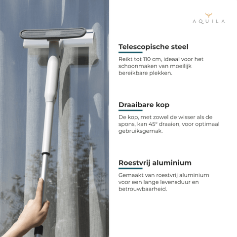 Raamwisser met telescoopsteel