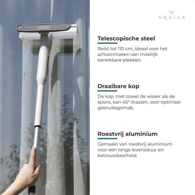 Raamwisser met telescoopsteel